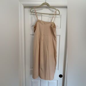 Satin asymmetrical ruffled Midi dress